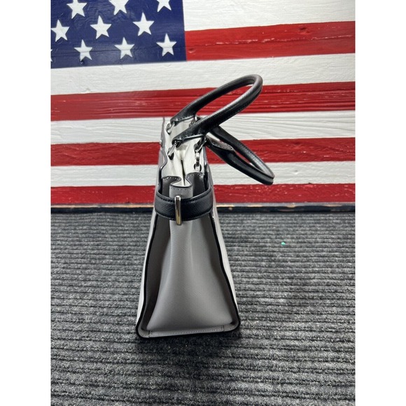 Kate Spade Staci Colorblock Medium Satchel Nimbus Tote Purse Gray Grey - Picture 4 of 12